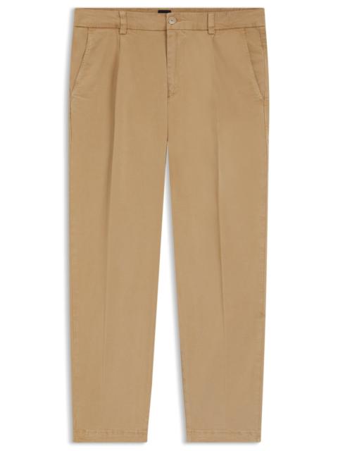 TAPERED-FIT TROUSERS IN STRETCH TWILL