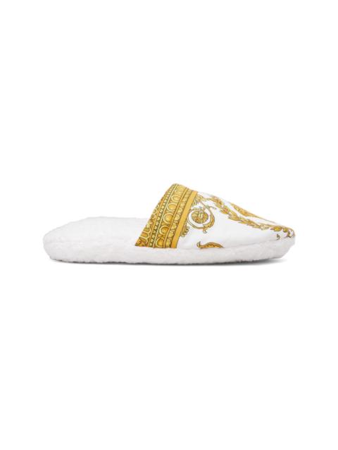 White 'I Heart Baroque' Slippers