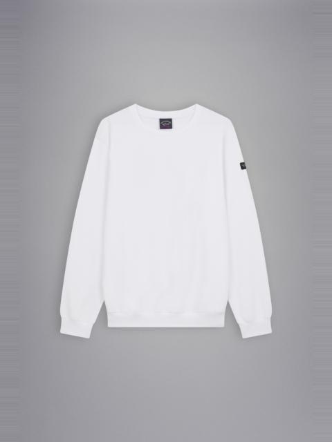 COTTON SWEATSHIRT WITH ICONIC BADGE