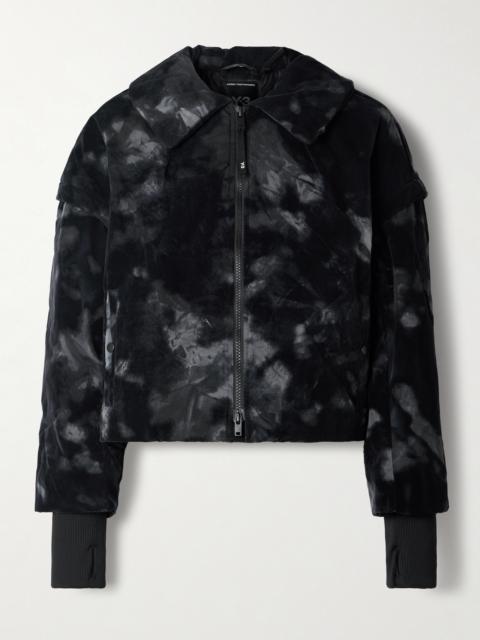 + Y-3 Cropped Padded Flocked Shell Jacket