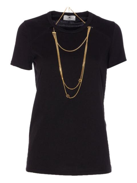 chain-embellished crew-neck T-shirt