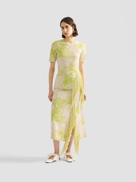 FRENCH FRAY SHORT SLEEVE KNIT TOP