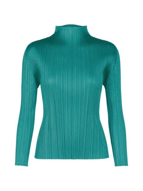 long-sleeve mock-neck top