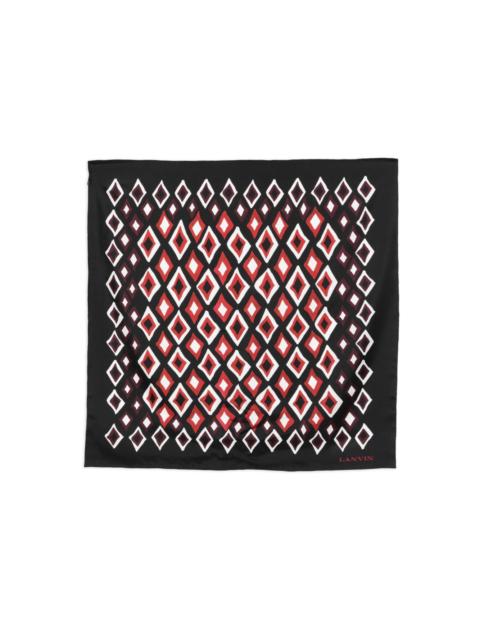 diamond-pattern silk scarf