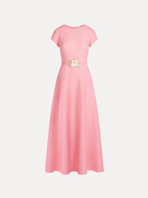 FLORAL BELT SHORT SLEEVE DRESS