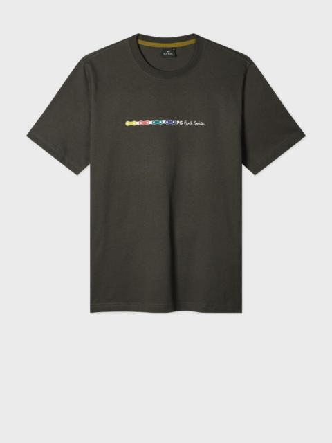 Dark Grey 'Bike Chain' Print T-Shirt