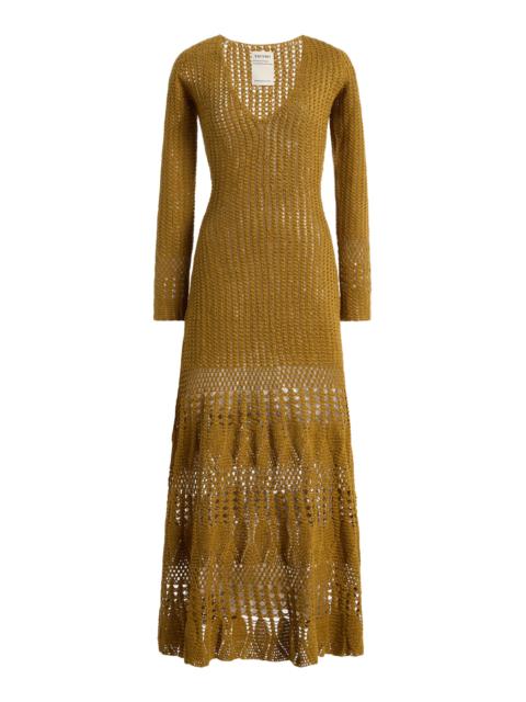 Exclusive Reflejo Cotton Midi Dress gold