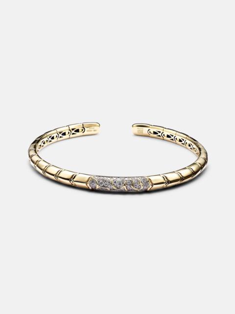Ondine 18kt gold bangle with diamonds