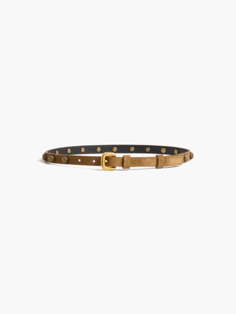 SKINNY BELT WITH STUDS BUCKLE BELT
