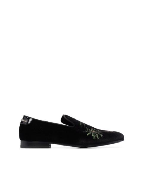 Palm embroidered loafers