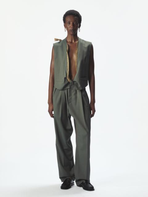 Dawn Knotted Vest Dollar Green - Magliano