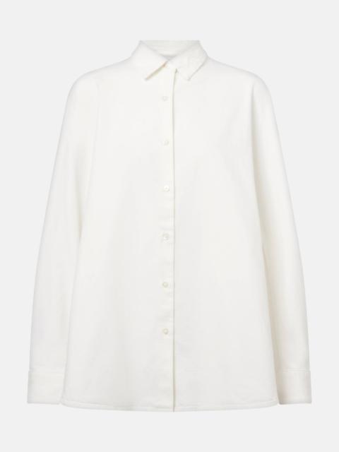 Oversized denim shirt