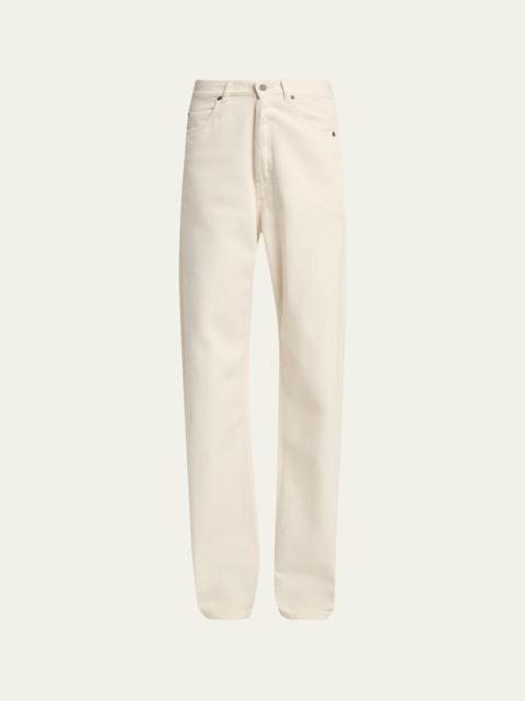 V-Waist Baggy Straight-Leg Jeans