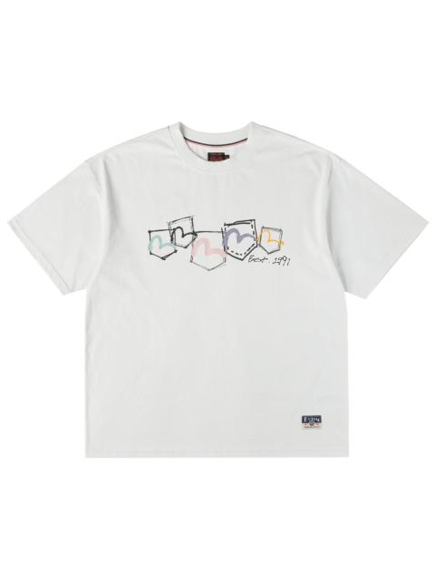 Hand-Drawn Multi-Pocket T-shirt