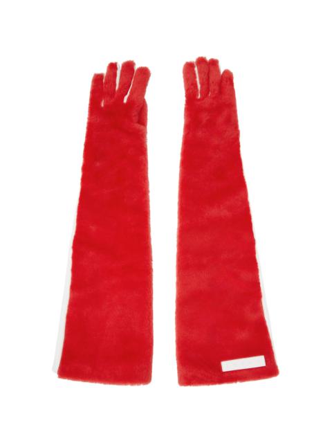 Red & White Long Gloves
