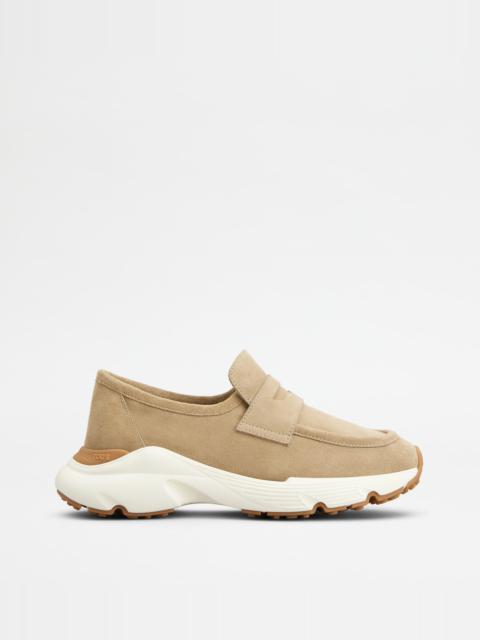 SPORTY LOAFERS IN SUEDE - BEIGE