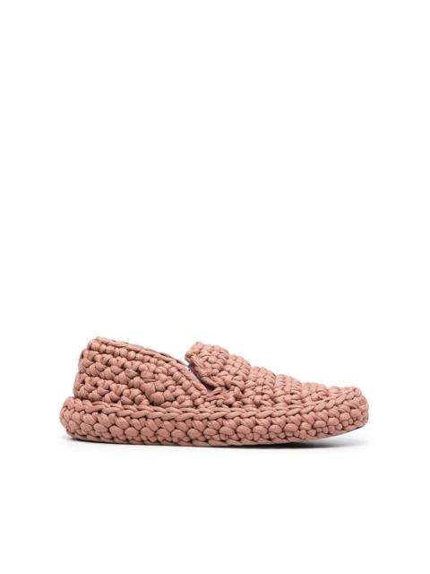 knitted slip-on sneakers