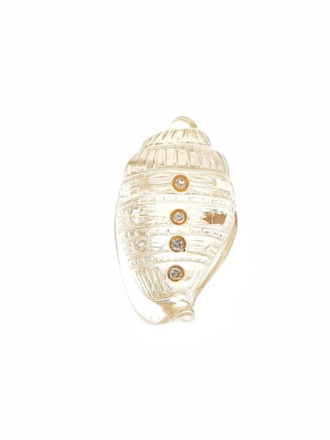 Diamond Classic Carved Helmet Shell Bead