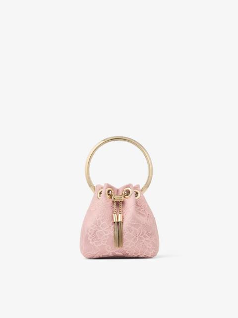 Micro Bon Bon
Rose Satin and Jimmy Choo Lace Mini Bucket Bag