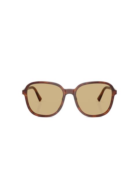 logo geometric sunglasses