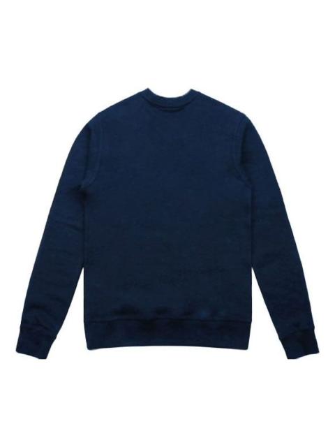 Men's Nike French Terry Round Neck Pullover Long Sleeves Obsidian Color AA3178-451