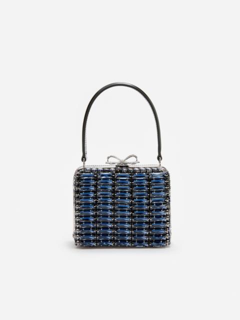 Navy Crystal Micro Bag