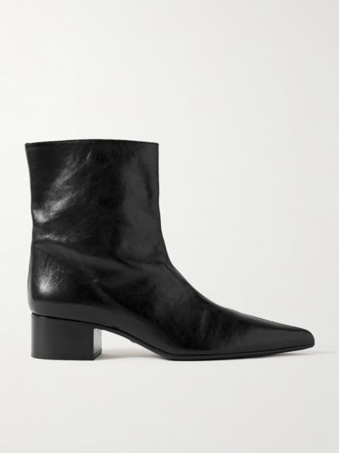 Andee Crinkled-leather Ankle Boots