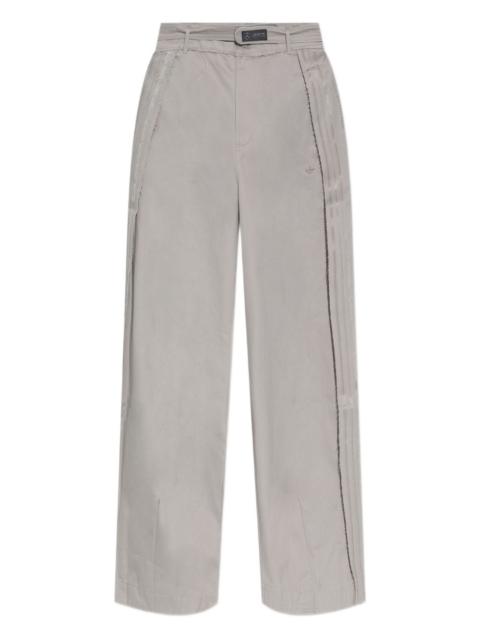 x Mercedes frayed stripe trousers