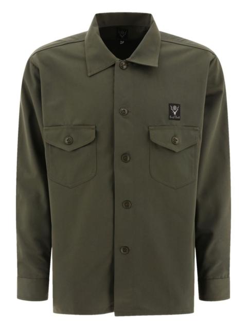 patch-pocket button-up shirt