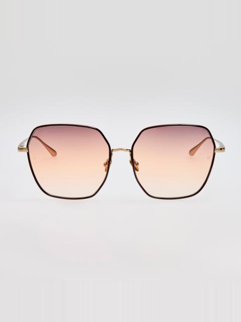 Darcie Sunglasses in Brown and Gold