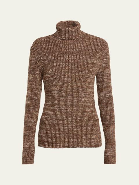 Banff Cashmere Ribbed Turtleneck Sweater
