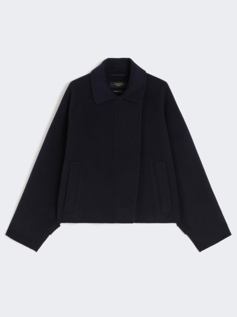 CARELLA Wool broadcloth cropped coat