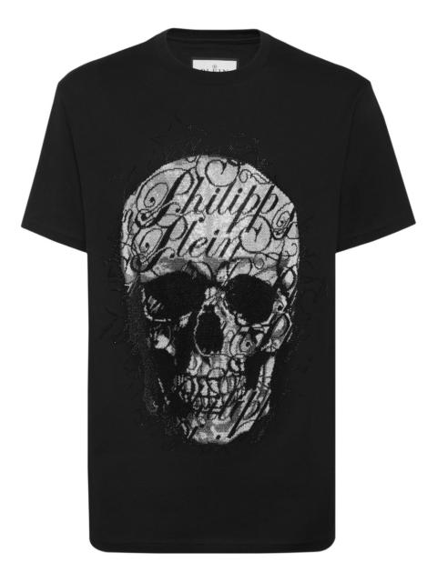 Skull Coursive-embellished T-shirt