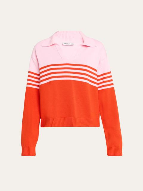Jules Stripe Polo Sweater