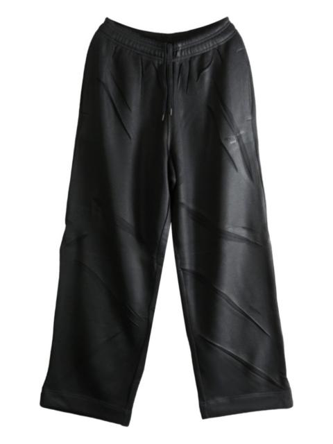 creased wide-leg trousers
