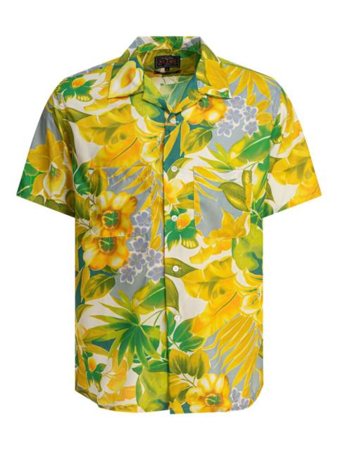 floral-print pocket shirt