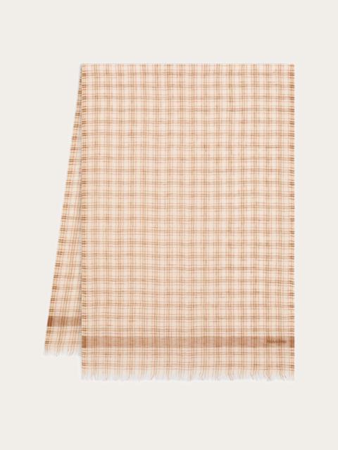 Linen tartan stole