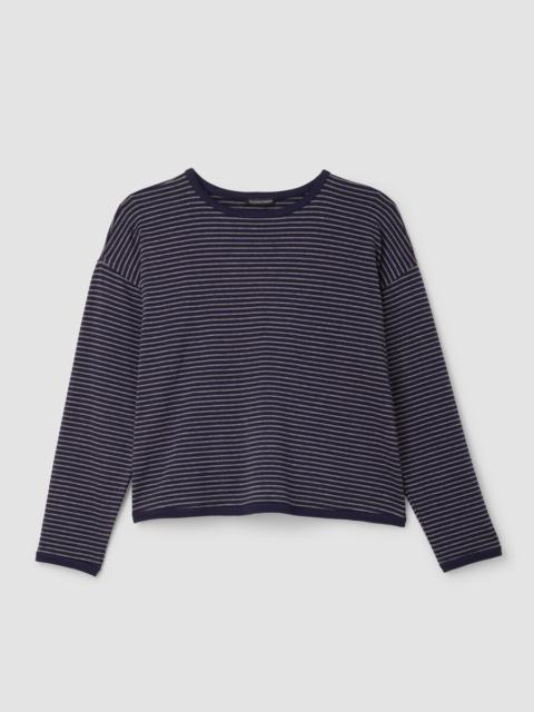 Striped Cozy Brushed Terry Box-Top