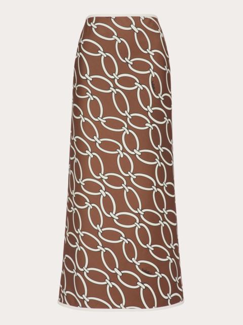 VALENTINO CHAIN 1967 CREPE COUTURE MIDI SKIRT