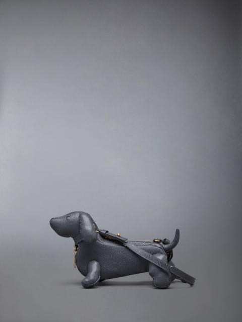 Dark Grey Pebble Grain Leather Mini Hector Crossbody