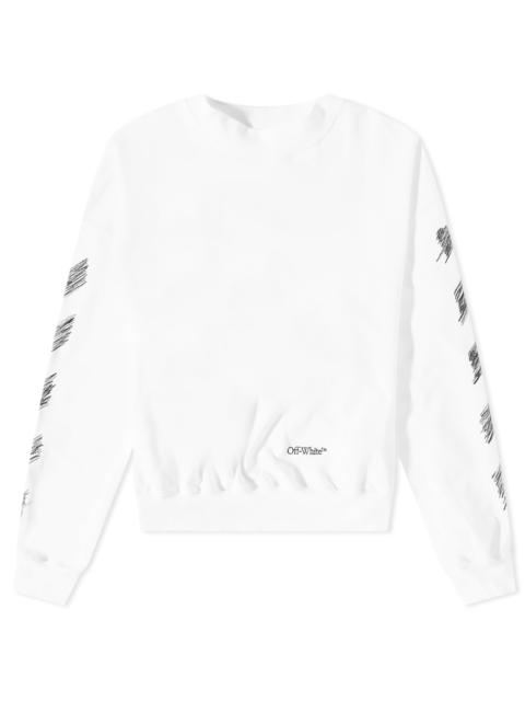 Off-White Scribble Diag Boxy Crew Neck Sweat