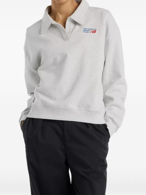 polo-collar sweatshirt