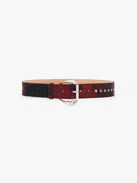 Belt With Mottled-Effect Print