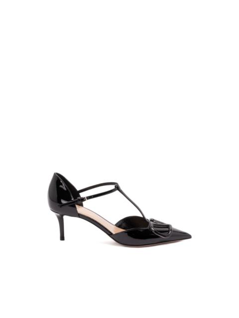 logo-detail heeled pumps