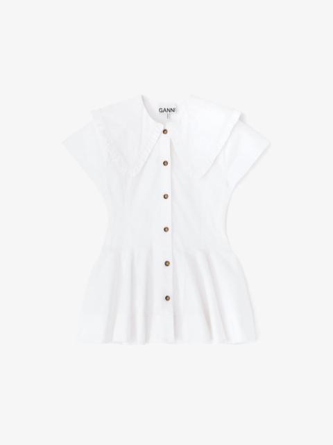 SHORT COTTON RUFFLE SHIRT