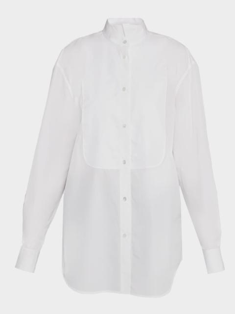 Erelisse Bib Cotton Poplin Tuxedo Shirt
