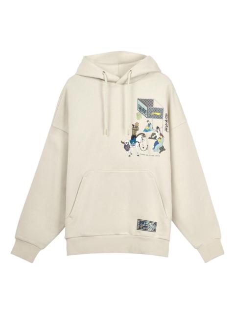 Li-Ning BadFive Changan Boys Graphic Hoodie 'Beige' AWDQB45-1