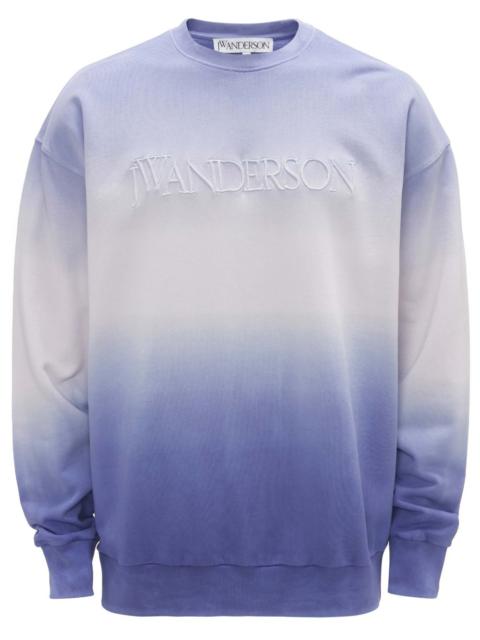 GRADIENT SWEATSHIRT WITH LOGO EMBROIDERED