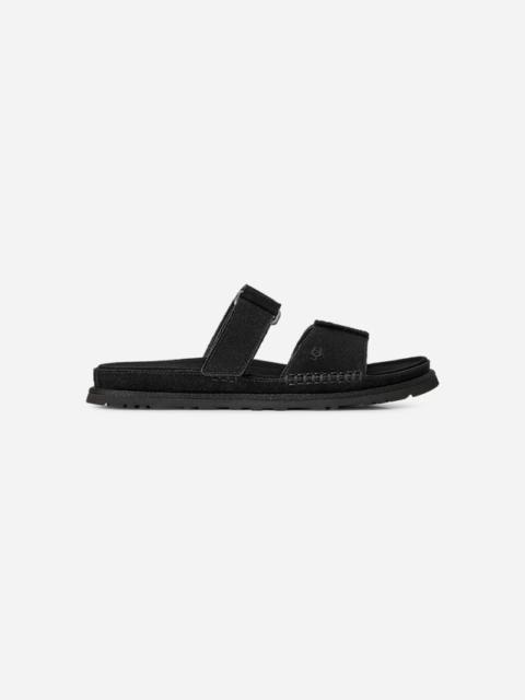 ® Women's GoldenGaze Slide Suede Sandals in Black