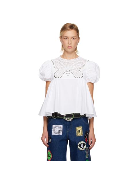 White Willa Hand Crochet Blouse